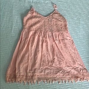 Light Pink Baby doll dress with lace accent